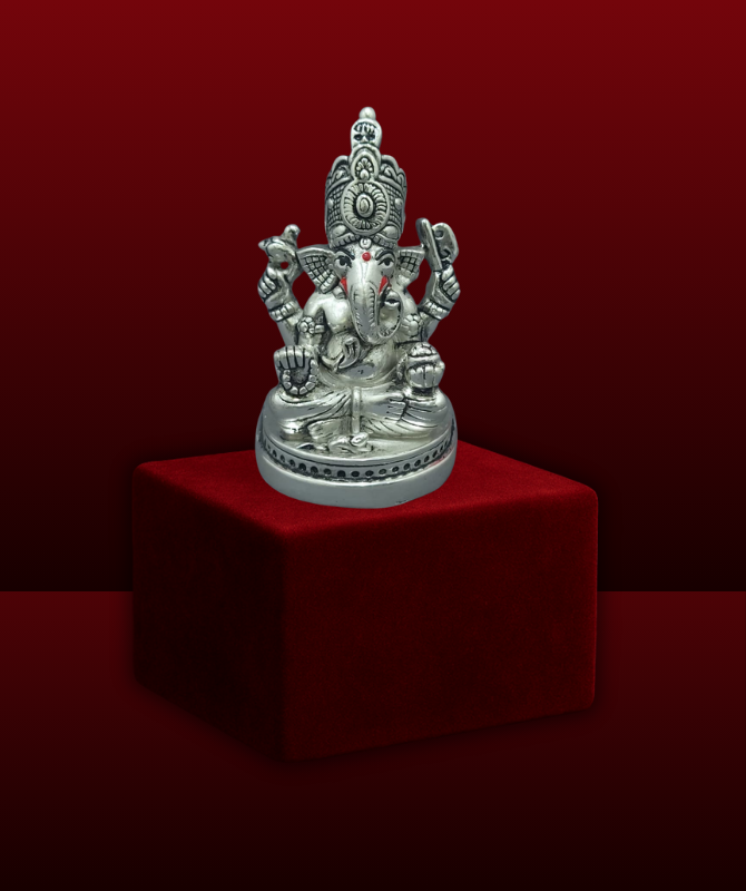Lord Ganesha Silver Idol