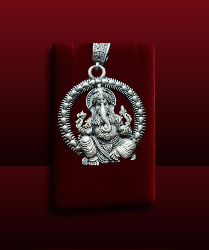 Lord Ganesha Silver Pendant