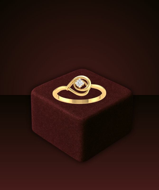 Teardrop Embrace Diamond Ring