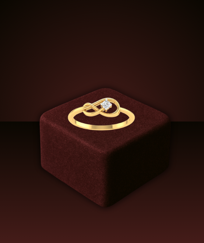 Infinity Knot Diamond Ring