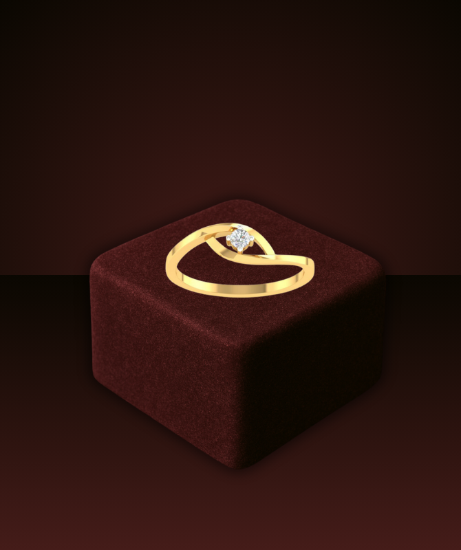 Wave Curve Diamond Promise Ring