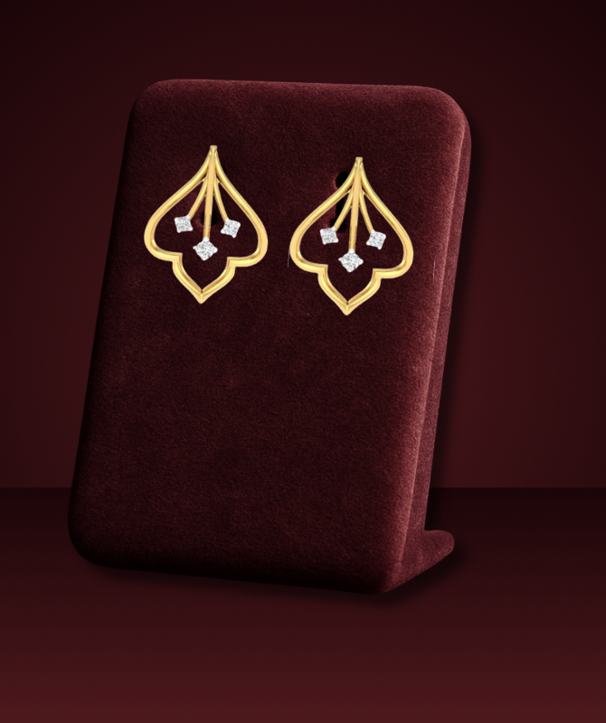 Trident Bloom Diamond Earrings