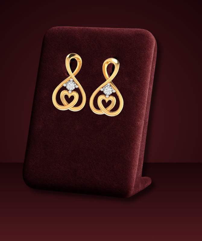 Heart Infinity Diamond Earrings